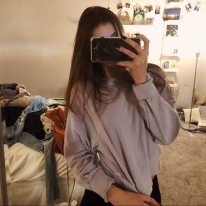 light purple crew neck